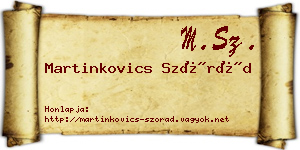 Martinkovics Szórád névjegykártya